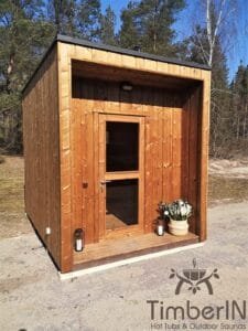 Cabine sauna extérieur moderne mini (43)