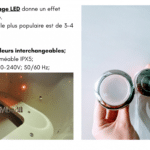 1 LED pour spa carre rectangulaire