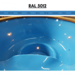Bleu RAL 5012 pour bain nordique en bois