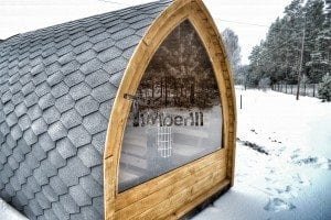 Outdoor sauna igloo design with full wall window for sale 20