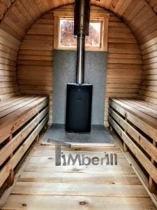 Un sauna tonneau 3m d'extérieur est de tradition et d'une originalité