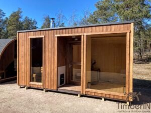 Cabine sauna exterieur moderne panoramique (20)