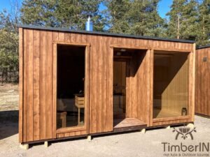 Cabine sauna exterieur moderne panoramique (22)