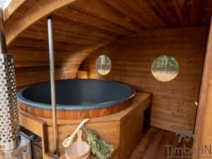 Sauna ovale extérieur avec bain nordique intégré (74)