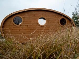 Sauna ovale extérieur avec bain nordique intégré (77)